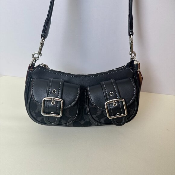 Coach Black Shoulder Bag Underarm Bag - Picture 1 of 14